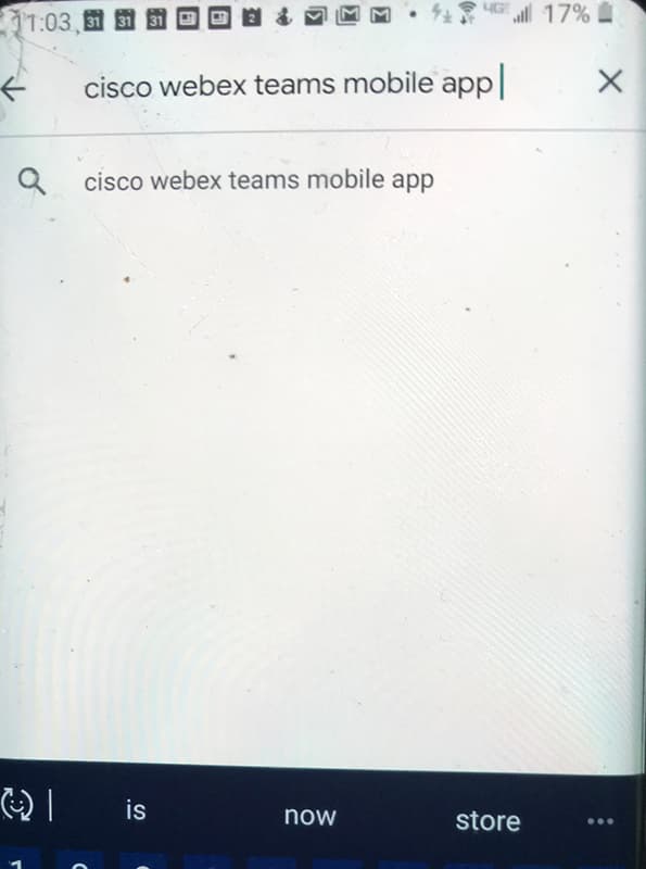 Screen shot showing search field
